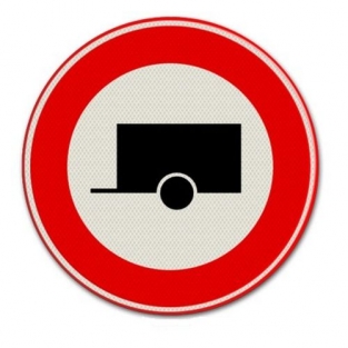 VERKEERSBORD C10 GESLOTEN VOOR AANHANGERS